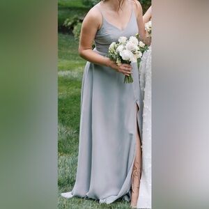 JJs House Silver Bridesmaid Dress